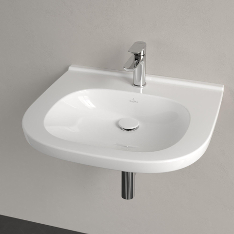 Villeroy & Boch Vicare O.novo Vita wastafel Vita - met 1 kraangat - zonder overloop - 60x55cm - White Alpine (glans wit) 1025051