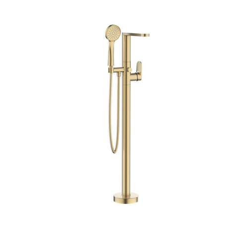 Crosswater Drift Bad-Douche kraan - mengkraan - vrijstaand - gecoat messing geborsteld (goud) SW927946