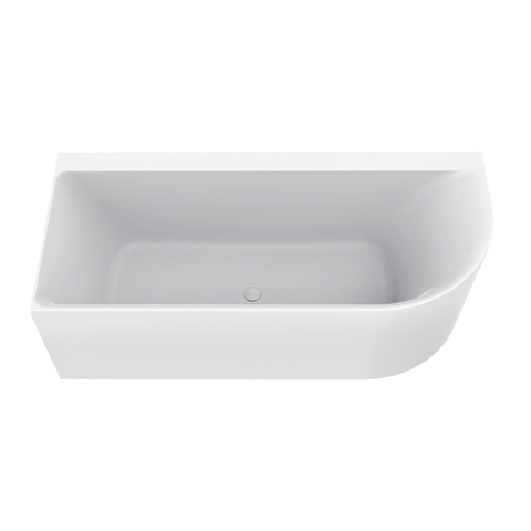 Wiesbaden Zenn Baignoire d'angle gauche - 170x75cm - acrylique - avec bonde - blanc brillant SW1158954