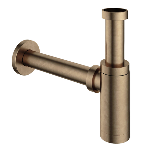 Hotbath Mate Wastafelsifon rond - verweerd messing verouderd goud SW74426