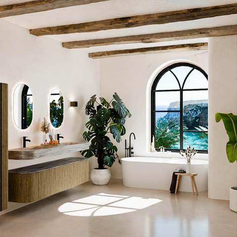 MONDIAZ THOR-DLUX 190cm meuble de salle de bains arrondi gauche + droite couleur Dusk avec 2 tiroirs et 2 portes. Vasque suspendue CLOUD Double 2 trous de robinet couleur Oza. SW1466646