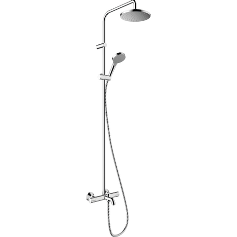 Hansgrohe Vernis Blend Showerpipe - met bad - thermostaat - ecosmart - hoogglans chroom SW651587