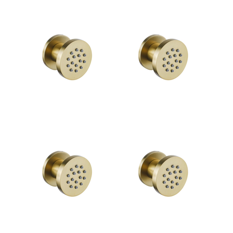Fortifura Calvi zijdouche - 5cm - rond - 4 stuks - PVD - geborsteld messing (goud) SW1381716
