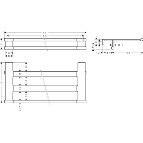 Hansgrohe AddStoris S handdoekrek met handdoekhouder mat zwart SW1567133