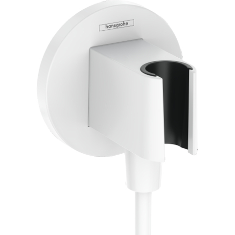 Hansgrohe FixFit S coude de raccordement - avec support de douchette - blanc mat SW1568141