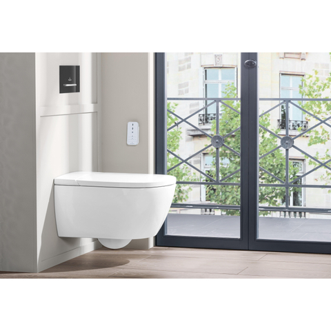 Villeroy & Boch Viclean WC japonais I100 DirectFlush avec télécommande 38.5x59.5x40cm Ceramic+ et antibactérien blanc SW106589