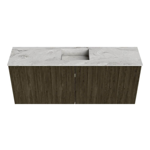 Mondiaz JOYA-DLUX 100cm toiletmeubel - kleur Shadow - Wastafel FAYE positie Midden 1 kraangat kleur Glace. SW1422776