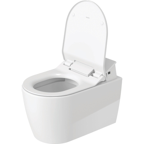 Duravit ME by Starck wandcloset diepspoel spoelrandloos met Hygieneglaze v. SensoWash closetzitting 37x57cm met verdekte bevestiging wit SW84185