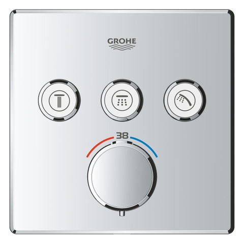 Grohe QuickFix Precision SmartControl Inbouw Douchesysteem - Vitalio SmartActive 310 Cube hoofddouche - chroom SW1120189