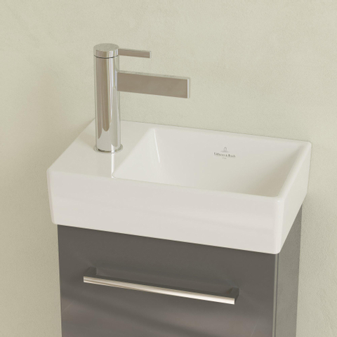 Villeroy & Boch Avento lave-mains 1 trou de robinet à gauche sans trop-plein 36x22cm - ceramic+ blanc SW445851