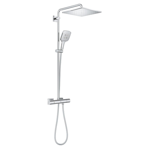 Grohe Rainshower SmartActive ensemble de douche pluie apparent – thermostatique – douche de tête 31 x 31 cm – douchette 3 jets – chrome SW472373