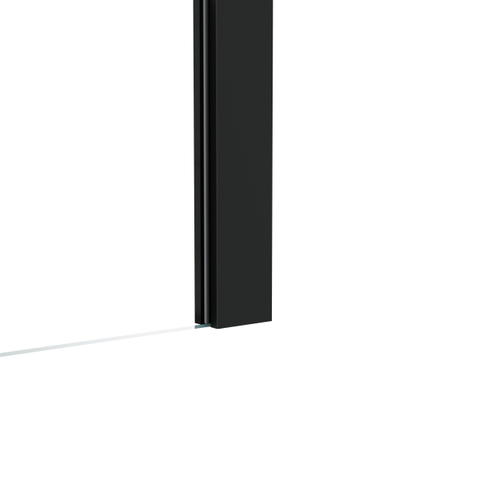 FugaFlow Eccelente Vetro Porte de douche - 70x200cm - charnières - poignée de porte - plat - verre de sécurité clair - Noir mat SW1469486
