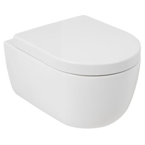 Plieger Kansas hangtoilet – compact – Rimless – 36 x 49 cm – met softclose zitting – mat wit SW702231
