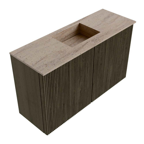 Mondiaz JOYA-DLUX Meuble de salle de bains 70cm - couleur Shadow - Vasque FAYE position Milieu Sans trou de robinet couleur Saba SW1425115