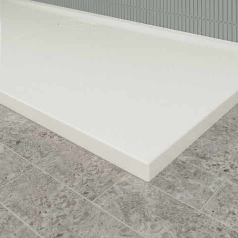 Villeroy & Boch Ecora douchebak - 170x80x3.5cm - afvoer lange zijde - white alpine (wit) SW1558879