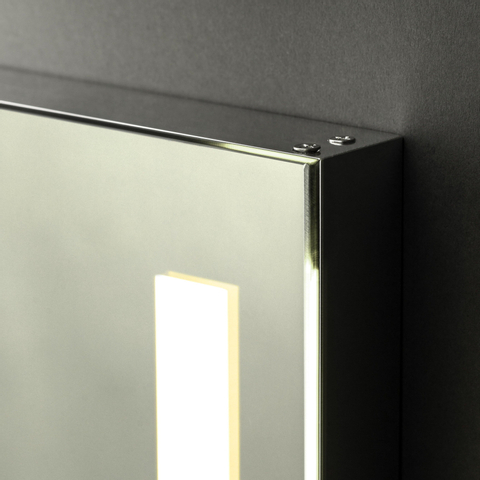 Adema Squared Miroir salle de bain 100x70cm avec éclairage LED gauche et droite et interrupteur capteur SW238217