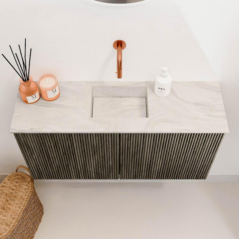 Mondiaz JOYA-DLUX 80cm toiletmeubel - kleur Shadow - Wastafel FAYE positie Midden Zonder kraangat kleur Ostra. SW1423011