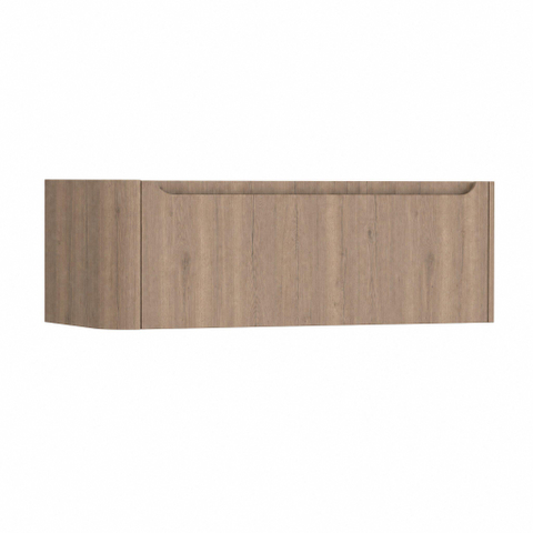 H&R Badmeubelen Juice Wastafelonderkast - 120x45x40cm - linkerhoek afgerond - 1 lade - geïntegreerde greep - charleston SW1110058