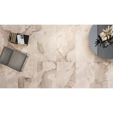 ÉCHANTILLON Ceralto Alabro Vein carrelage sol et mur 60X120cm rectifié Rose Brillant SW912354