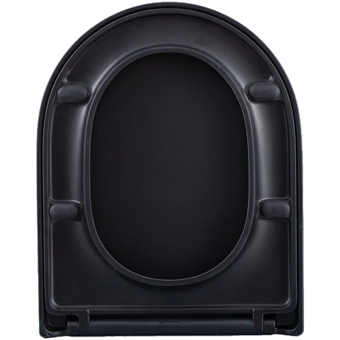 QeramiQ Dely Swirl Pack WC - 36,5x53cm - réservoir encastré Grohe Rapid - assise de 35mm - plaque de déclenchement blanche - boutons rectangulaires - noir mat SW1138623