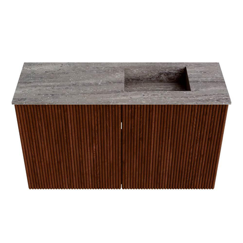 Mondiaz JOYA-DLUX Meuble de salle de bains 70cm - couleur Ruby - Vasque FAYE position Droite Sans trou de robinet couleur Oza SW1425509
