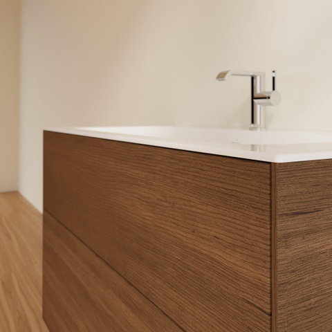 Villeroy & Boch finion wastafelonderbouwkast - met 2 laden - 99.6x59.1x49.8cm - voor meubelwastafel - 4164 - Walnut Veneer (mat hout) SW106678
