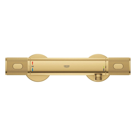 Grohe Precision Feel Doucheset - thermostatische douchekraan - 31.3cm - Vitalio Joy glijstangset - 60cm - ronde handdouche - 3 straalsoorten - brushed cool sunrise (goud) SW1565473