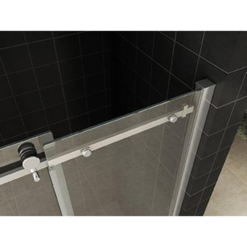 Wiesbaden Porte de douche coulissante pour niche en 2 parties 170x200cm verre Nano 8mm Chrome SW295943