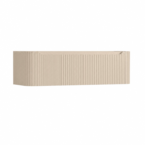 H&R Badmeubelen Juice Meuble sous-vasque - 140x45x40cm - angles arrondis - 2 tiroirs - poignée intégrée - Merino SW1490120