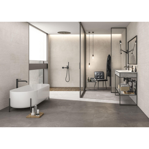 ÉCHANTILLON Terravito Alvella carreau mural et de sol - 60x60cm - Carré - 10mm - rectifié - Aspect pierre naturelle - Greige SW735795
