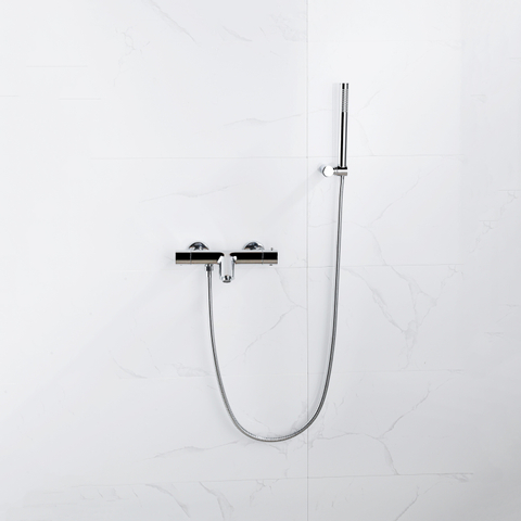 Fortifura Calvi Staafhanddouche - 21.2cm - hoogglans chroom SW496810