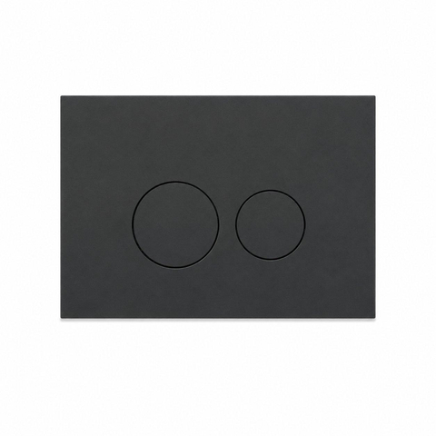 QeramiQ Dely Swirl Ensemble WC - réservoir encastré QeramiQ Flush - abattant slim - plaque de commande plastique anthracite mat - boutons ronds - noir mat SW1578325