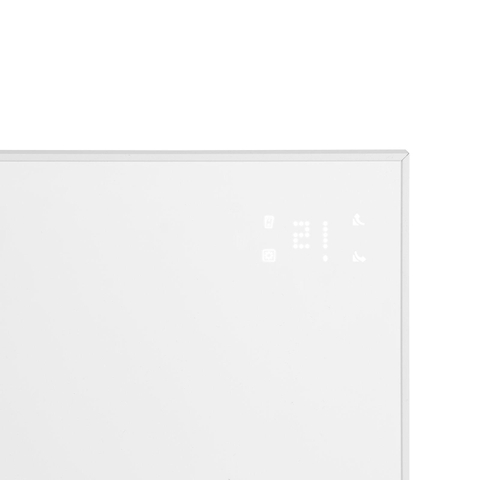 Eurom Mon Soleil Infrarood paneel - 63.7x63.8cm - IP24 - 360watt - wifi - display - vloer/wand- Horizontaal / Verticaal - metaal wit mat SW999847