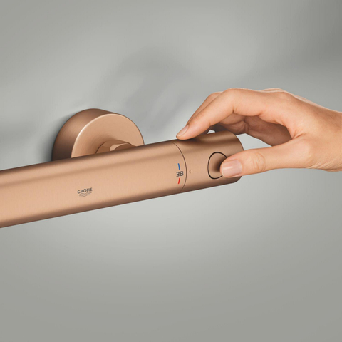 GROHE Vitalio Comfort doucheset - met thermostaat - geborsteld warm sunset (koper) SW1590106