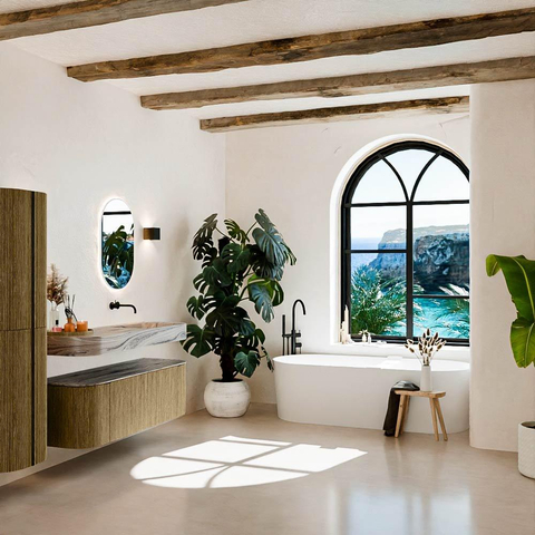 MONDIAZ THOR-DLUX 140cm meuble de salle de bains arrondi gauche + droite couleur Dusk avec 1 tiroir et 2 portes. Vasque suspendue CLOUD Droite sans trou de robinet couleur Sombra. SW1464349