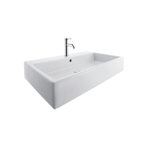 Duravit Vero air (meubel) wastafel - met kraangat - met overloop - 80x47cm - met wondergliss - wit SW156961