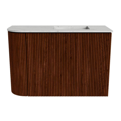 Mondiaz JOYA-DLUX 61.6cm toiletmeubel - ronding links kleur Ruby - Wastafel FAYE positie Rechts Zonder kraangat kleur Opalo. SW1423709