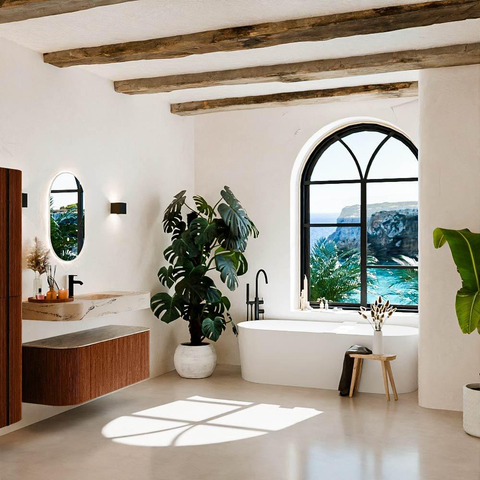 MONDIAZ THOR-DLUX 120cm meuble de salle de bains arrondi gauche + droite couleur Ruby avec 1 tiroir et 2 portes. Vasque suspendue CLOUD Milieu 1 trou de robinet couleur Arena. SW1463296