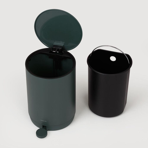 Sealskin Mind Poubelle à pédale 5 litres autoportante Vert foncé SW699565