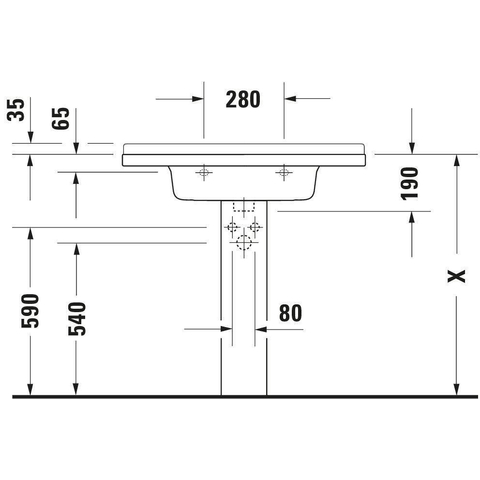 Duravit Starck 3 Meubelwastafel - 85x48.5cm - wit 0314080