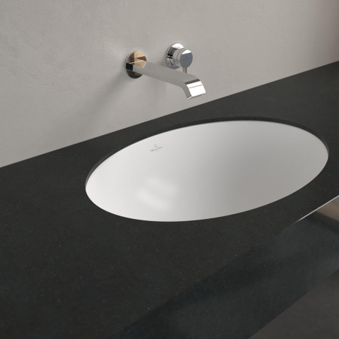 Villeroy & boch Loop & friends onderbouwwastafel 60x38cm zonder kraangat met overloop Ceramic+ wit SW971863