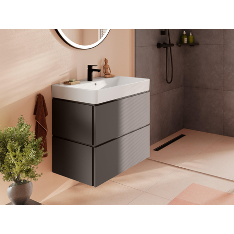 Hansgrohe Xanuia Q Wastafel/Fontein - 80x48cm - inbouw - 1 kraangat - met overloop - glans wit SW1165083