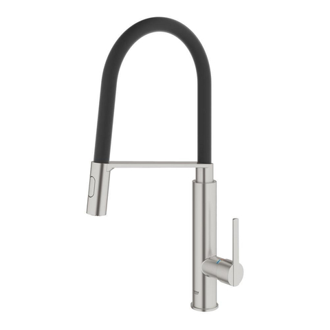 GROHE Feel Robinet de cuisine avec mousseur extractible acier SW94451