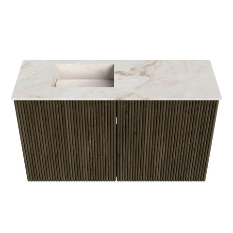 Mondiaz JOYA-DLUX 70cm toiletmeubel - kleur Shadow - Wastafel FAYE positie Links Zonder kraangat kleur Frappe. SW1422688