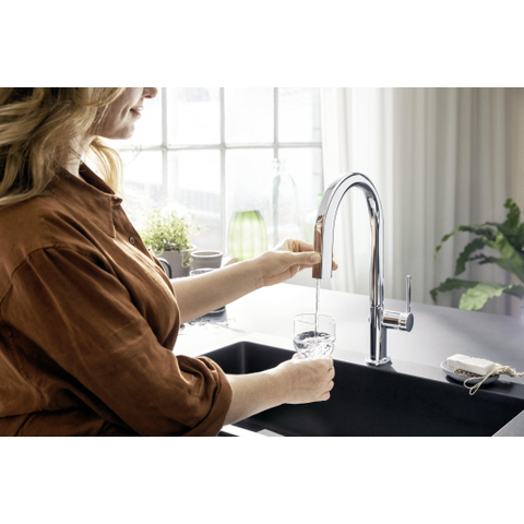 Hansgrohe Aqittura système de filtration mitigeur de cuisine 210 bec extractible 1jet chrome SW918679
