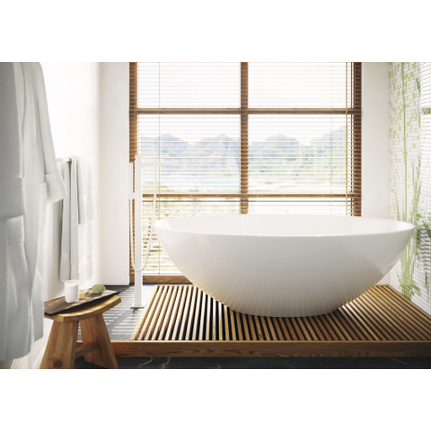 Hansgrohe Metropol Afbouwdeel - voor vrijstaande badkraan vloermontage - met omstel - met voorsprong vaste uitloop 23.5cm - mat wit SW297559