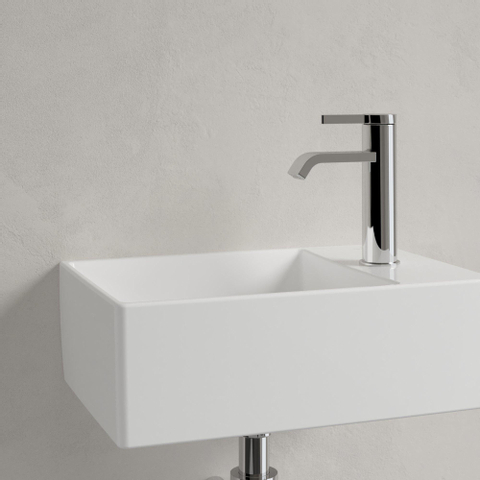 Villeroy & Boch Memento 2.0 lave-mains dessous rectifié 40x26cm - sans trop-plein 1 trou de robinet ceramic+ blanc SW358471