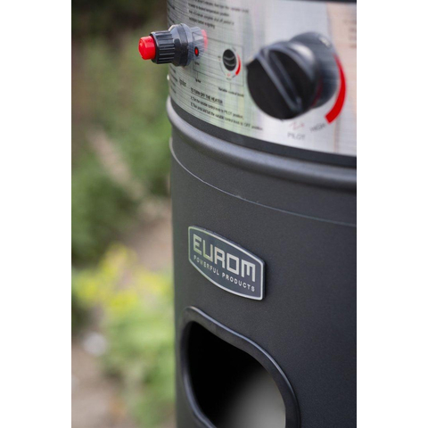 Eurom Chauffage de terrasse au gaz Flameheater 11000 Chauffage de patio 182.3x52.2x52.2cm 11000watt Noir SW539141