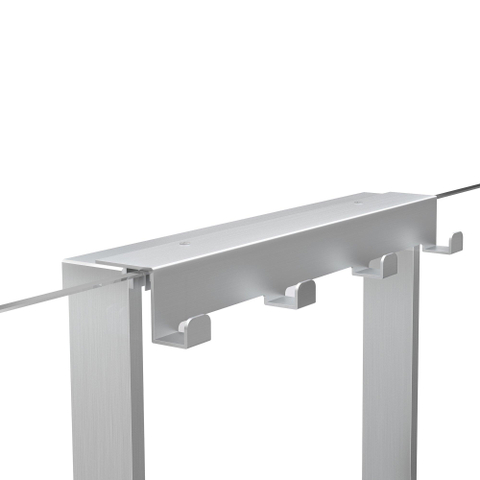 Fortifura Galeria schap met 4 haken - voor douchewand - 50x50x6.5cm - geborsteld RVS SHOWROOMMODEL SHOW25765