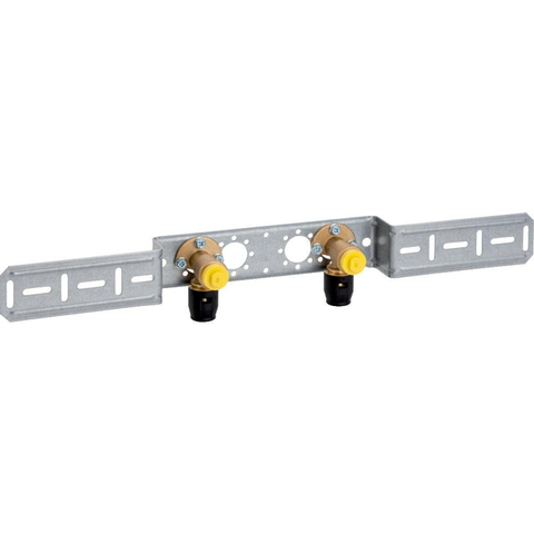 Geberit Pushfit Dubbele muurplaat binnendraad brons 2x 20x1/2 7950149